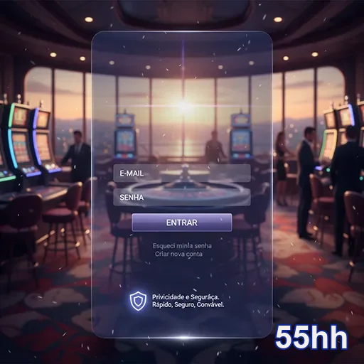 Tela de login do cassino 55hh, apresentando um design atraente para jogadores.